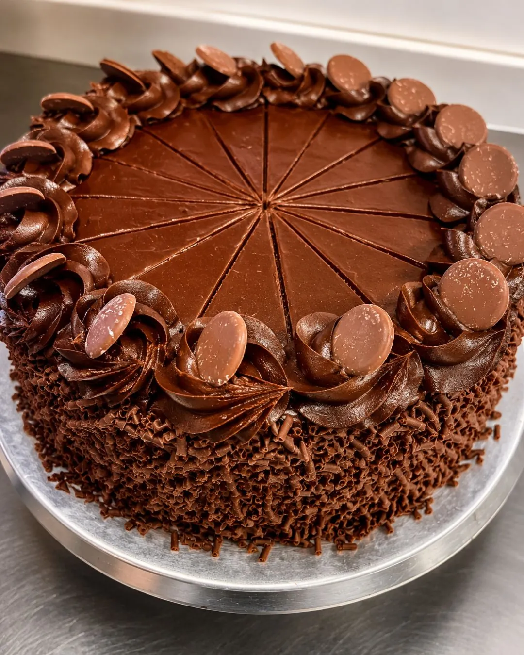 Homemade chocolate fudge cake at The Windy Ridge
