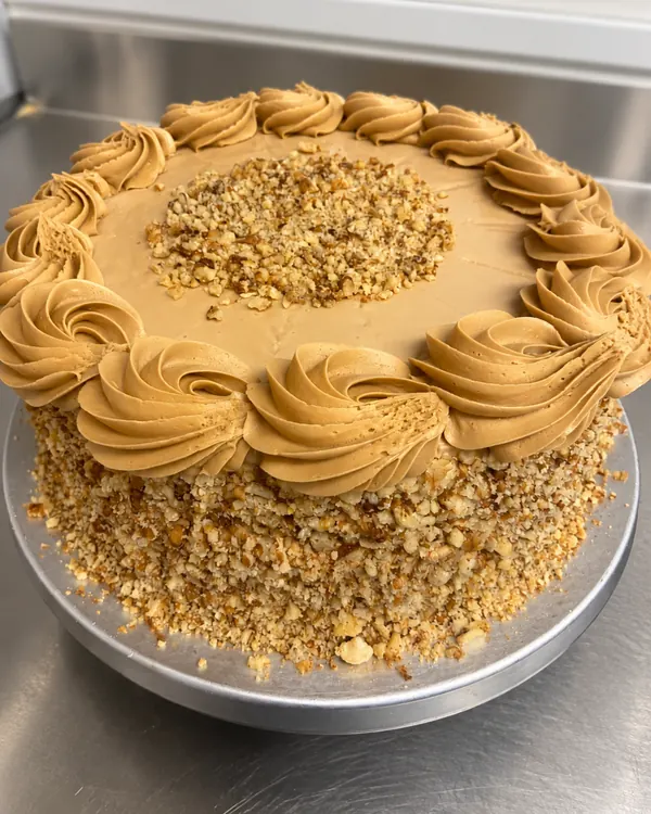 Homemade Coffee & Walnut Cake at The Windy Ridge Eating House