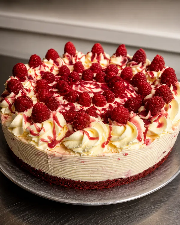 Homemade Red Velvet & Raspberry Cheesecake at The Windy Ridge Eating House